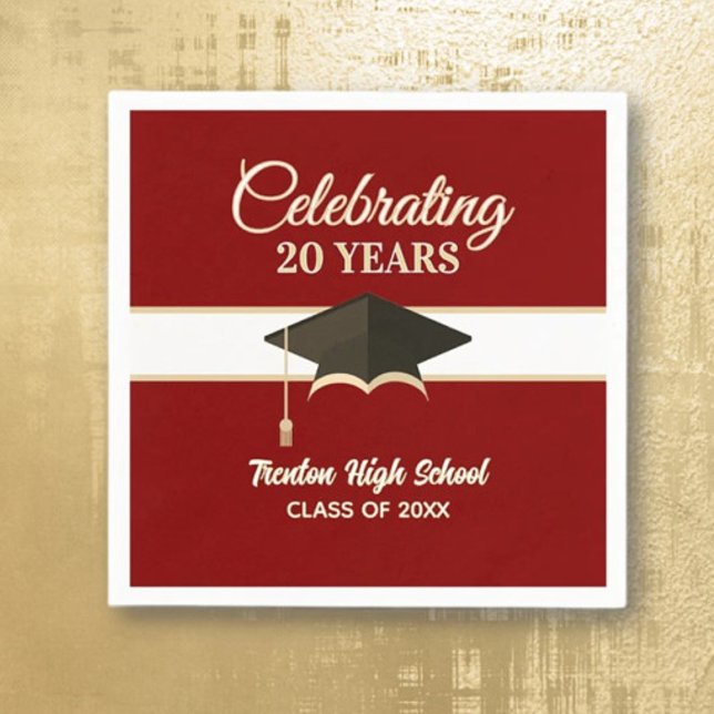 Celebration! 20 Year Class Reunion  Napkin (Creator Uploaded)
