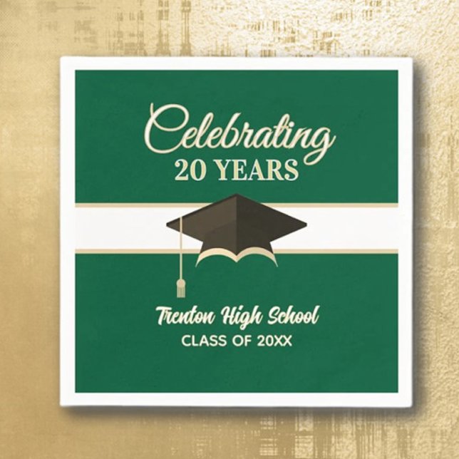 Celebration! 20 Year Class Reunion  Napkin (Creator Uploaded)