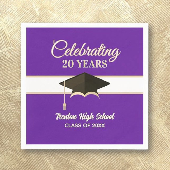 Celebration! 20 Year Class Reunion  Napkin (Creator Uploaded)