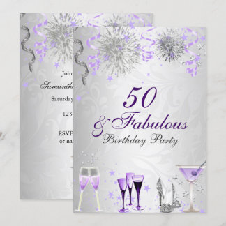 Celebration 50 & Fabulous Birthday Invitation