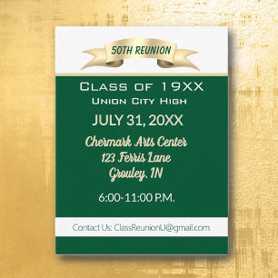 Celebration! 50th Class Reunion Invitation Postcard