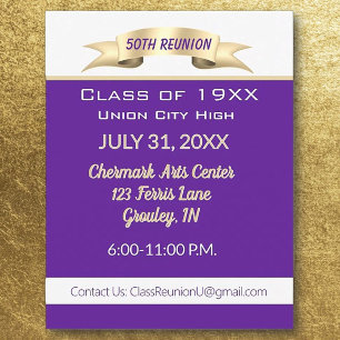 Celebration! 50th Class Reunion Invitation Postcard