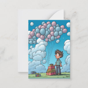 Celebration, balloon, birthday theme card