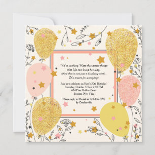 Celebration Balloons Invitation