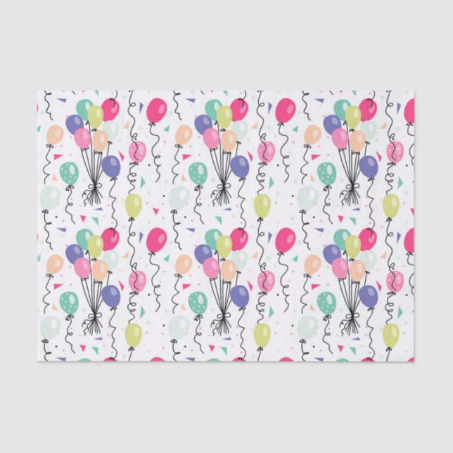 Celebration Balloons Tissue Paper (Front)