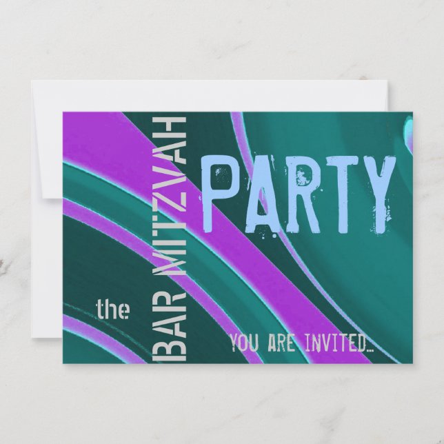Celebration Bar Mitzvah party Invitation (Front)
