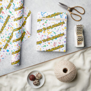 Celebration Birthday Party Wrapping Paper