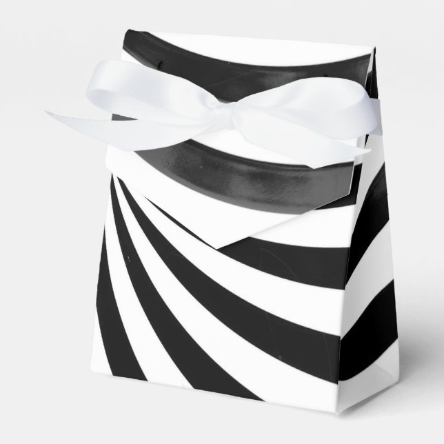 Celebration Black & White Favor Gift Box (Front Side)