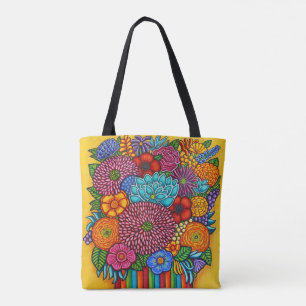 Celebration Bouquet All over Tote Bag