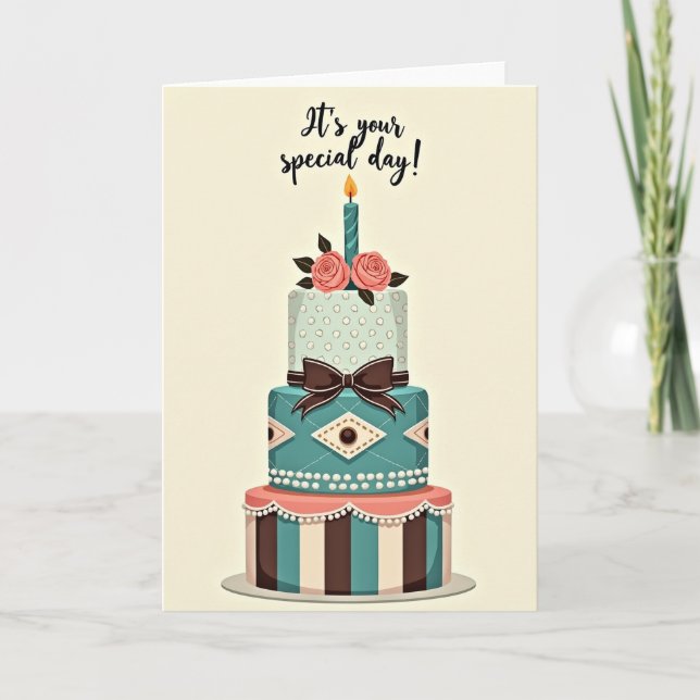 Celebration Cake Day Card (Front)