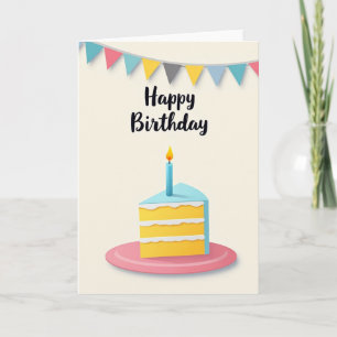 Celebration Cake Slice Birthday Card