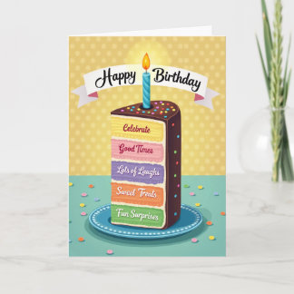 Celebration Cake Slice Card