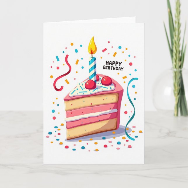 Celebration Cake Treat Card (Front)