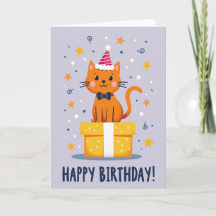 Celebration Cat Birthday Card