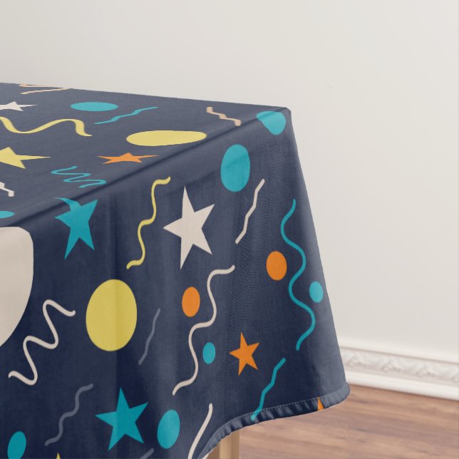 Celebration Confetti Shapes Tablecloth (In Situ)