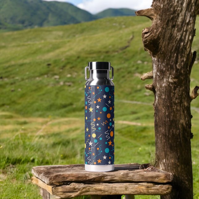 Celebration Confetti Shapes Water Bottle (Water Bottle)