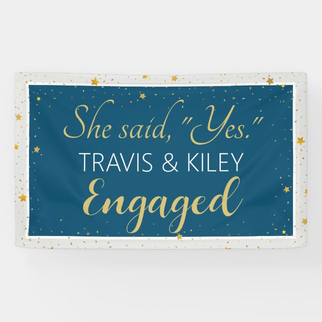 Celebration! Custom Engagement party banner (Horizontal)