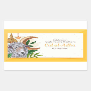 Celebration Custons and Traditions (Eid al-Adha) Rectangular Sticker