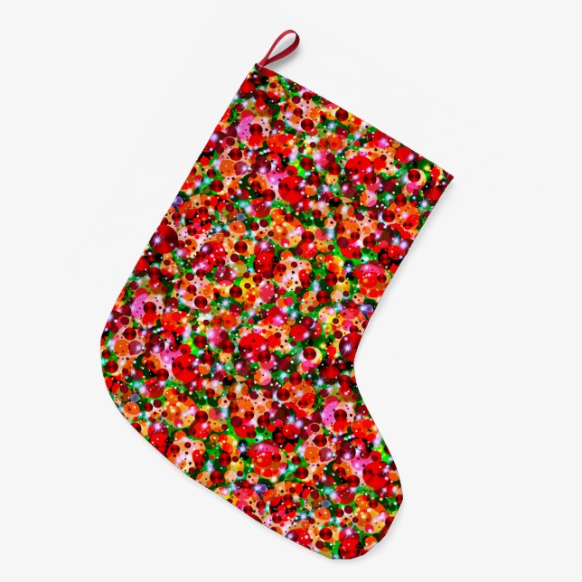 Celebration Dots 2-Christmas Stocking (Front (Hanging))