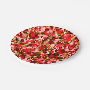 Celebration Dots 6-Strawberry Kiwi Party Plates
