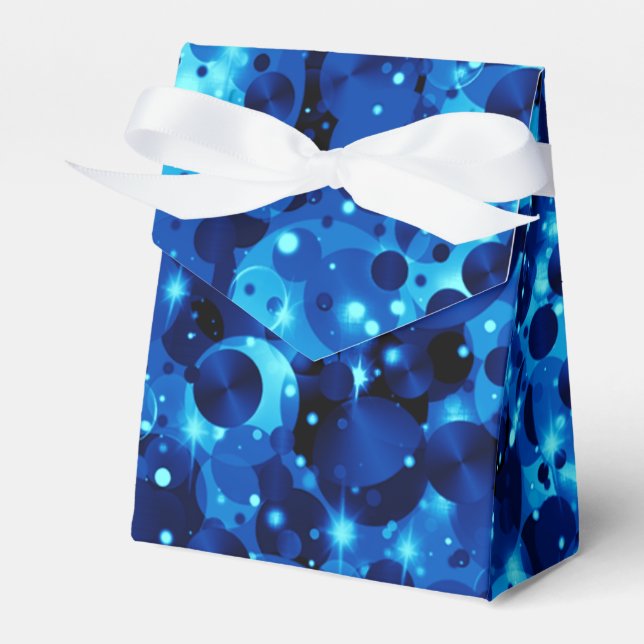 Celebration Dots-7-Blue-Tent Favour Box (Front Side)