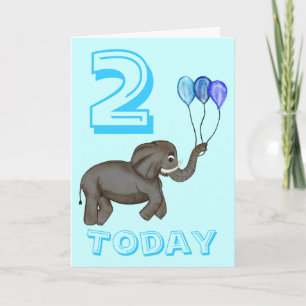 Celebration Elephant (Blue) Card