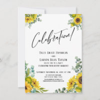 Celebration! Eucalyptus Sunflower Party Reception