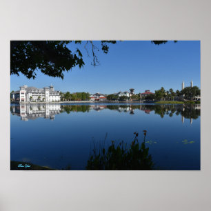 Celebration Florida with Lake Poster