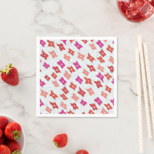 Celebration Flowers and Polka Dots Napkin