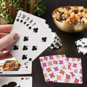 Celebration Flowers and Polka Dots Playing Cards