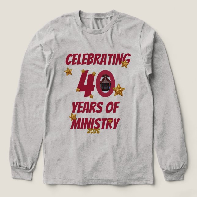 Celebration for 40th Anniversary  Tri-Blend Shirt (Design Front)