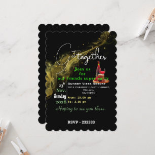 Celebration friends gather invitation