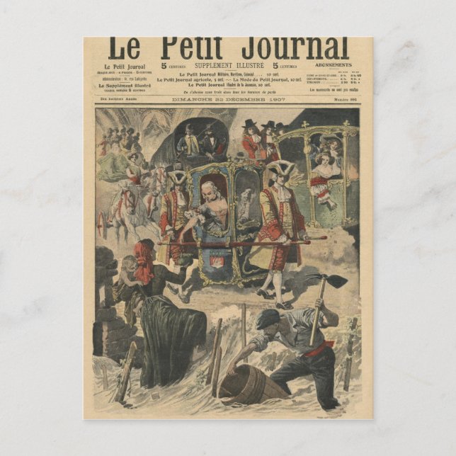 Celebration given by the Ville of Paris Invitation Postcard (Front)