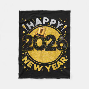 Celebration Happy New Year Eve 2026 Party Men Wome Fleece Blanket