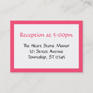 Celebration in Fuchsia Guest Reference Cards