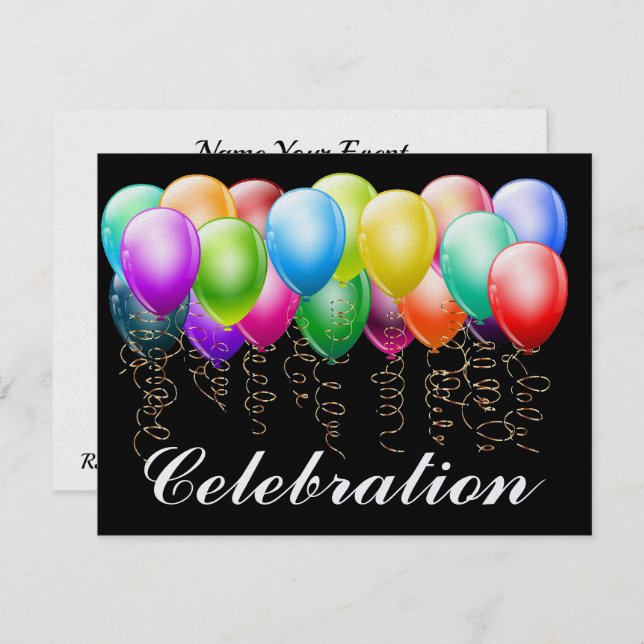 Celebration Invitation - Choose your Paper Stock (Front/Back)