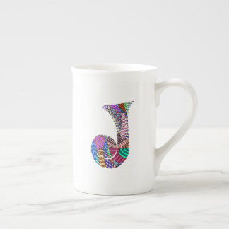 Celebration Letter J Bone China Mug