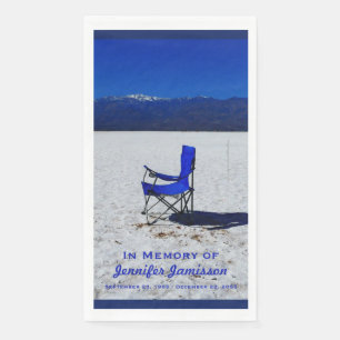 Celebration Life Blue Chair in White Sand Napkin