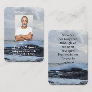 Celebration Life Keepsake Storm Cloud Ocean Wave Business Card