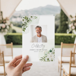 Celebration Life Order of Service Funeral memoral Card
