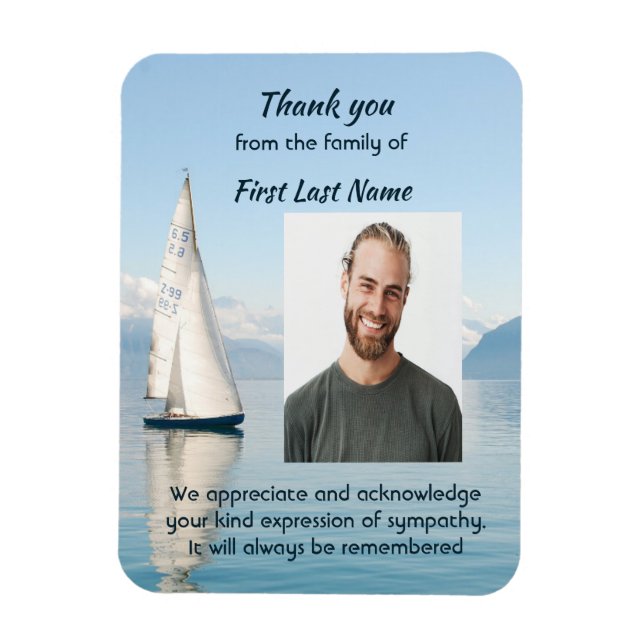 Celebration Life Thank you Sailor Sailboat Sailing Magnet (Vertical)