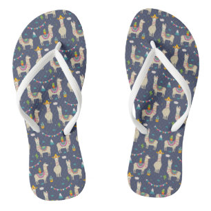 Celebration Llama Pattern Jandals