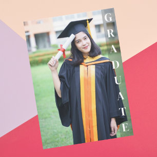 Celebration Modern Graduation Party Custom Photo Invitation