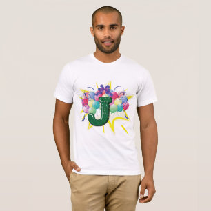 Celebration Monogram Letter J with Balloons T-Shirt