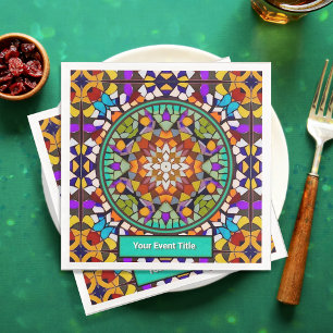 Celebration Mosaic Pattern - Add Event to Colourfu Napkin