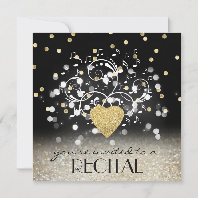 celebration music recital invitation (Front)