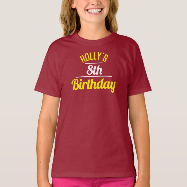 Celebration of a 8th Birthday T-Shirt (Front)