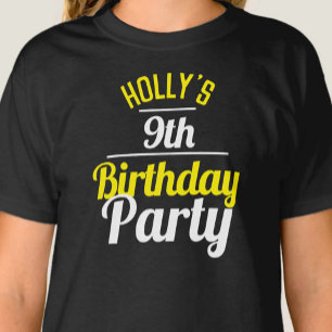 Celebration of a 9th Birthday Party T-Shirt