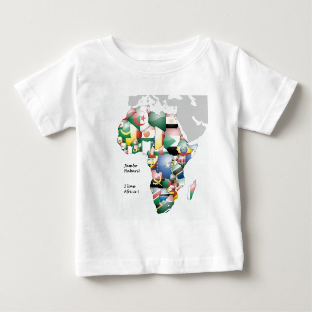 Celebration of Africa in Flags Design Baby T-Shirt (Front)