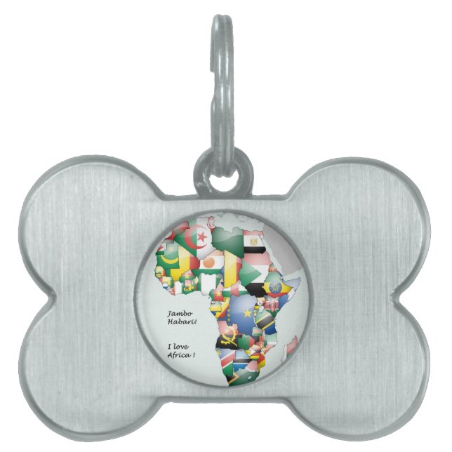 Celebration of Africa in Flags Design Pet Tag (Front)